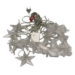 Cascata de Símbolos Natalinos com 8 Funções 120 Leds Branco Quente 220v 2,5 Metros - 1