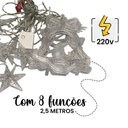 Ver imagem 7 de Cascata de Símbolos Natalinos com 8 Funções 120 Leds Branco Quente 220v 2,5 Metros