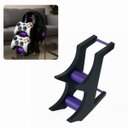 Ver imagem 2 de Suporte para Dois Controles e Headset com Design Compacto Ideal para Mesa Gamer ou Escritório - Pret