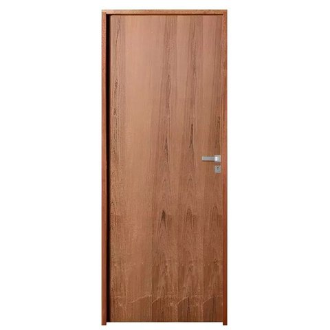 Porta de Madeira Semi-oca Padrão Imbuia Lisa Bat14 Cm Eco Fech Modena Externa 210ax62l-lado Esquerdo