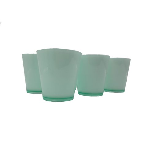 6 Copos Bicolores Cozinha Suco Conjunto de Copos Verde com Branco Dehaus