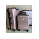 Ver imagem 1 de Conjunto 3 Malas Viagem Rígida Rose C/ Rodas Duplas 360º P, M, G - de Bordo, média, grande Fibra ABS