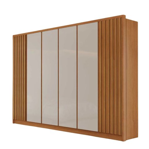 Guarda Roupa Zurich 100% MDF 6 Portas 2 Ripadas e 4 Lisas com 6 Gavetas - Bianchi Móveis
