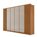 Ver imagem 1 de Guarda Roupa Zurich 100% MDF 6 Portas 2 Ripadas e 4 Lisas com 6 Gavetas - Bianchi Móveis