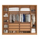 Ver imagem 2 de Guarda Roupa Zurich 100% MDF 6 Portas 2 Ripadas e 4 Lisas com 6 Gavetas - Bianchi Móveis