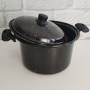 Ver imagem 7 de Panela Caldeirão 7 Litros Esmaltada Com Tampa Bojuda Panela Grande N24 Preto