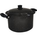 Ver imagem 5 de Panela Caldeirão 7 Litros Esmaltada Com Tampa Bojuda Panela Grande N24 Preto