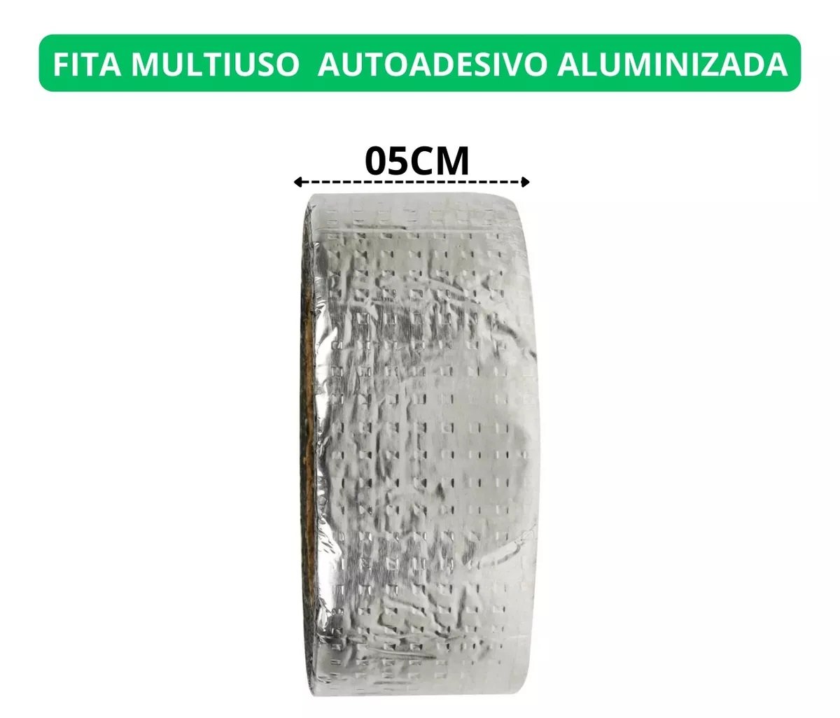 Fita Manta Asfaltica Impermeabilizante para Vazamento e Furo Telhado Laje Rufo 5cm X 5m Auto Adesiva - 3