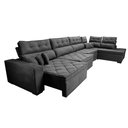 Ver imagem 7 de Sofá de Canto 4.80x2.36m Retrátil e Reclinável com Molas Cama inBox Platinum Direito Suede Cinza