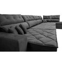 Ver imagem 5 de Sofá de Canto 4.80x2.36m Retrátil e Reclinável com Molas Cama inBox Platinum Direito Suede Cinza