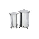 Ver imagem 6 de Lixeira Pedal, Rodízio e Alça 100l de Aço Inox