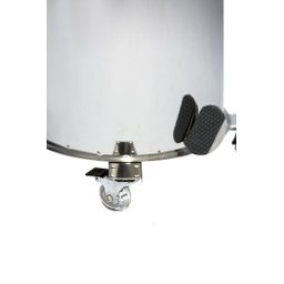 Lixeira Pedal, Rodízio e Alça 100l de Aço Inox - 3