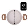 Panela Caçarola Indução Revestimento Cerâmica Style Cook Mármol 20cm - Mimo Style - 7