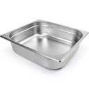 Ver imagem 4 de Kit 4 Cubas Gastronômica Inox 2/3 100mm Restaurante 8,86l Buffet 32,4x35,4cm