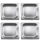 Ver imagem 1 de Kit 4 Cubas Gastronômica Inox 2/3 100mm Restaurante 8,86l Buffet 32,4x35,4cm