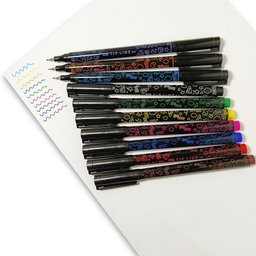 Caneta Esferográfica Tip Line 0.4mm Estojo C/ 10 Cores Cis - 1