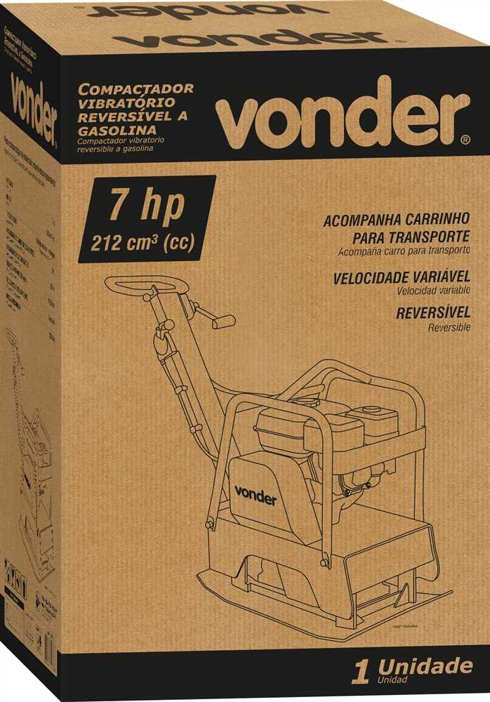 Placa Vibratória Compactadora Gasolina 5,9 hp 4 tempos, VONDER PLV59 - 3