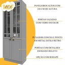 Ver imagem 3 de Cozinha Modulada Completa Americana 100% MDF 350cm com Rodapé Provence Multimóveis Crink-CPL001