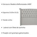Ver imagem 3 de Kit Cabeceira e Calçadeira Box Sienna 140 Cm Casal Linho