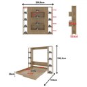 Ver imagem 4 de Cama de Casal Articulada 8 Prateleiras 2 Nichos Amêndoa Cm8040 - Tecno Mobili