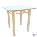 Ver imagem 4 de Mesa Mesinha com 3 Bancos Banquinhos Infantil de Madeira Maciça Resistente Didática para Criança