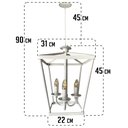 Ver imagem 2 de Luminaria De Ferro Estilo Lampião Decorativo para Área Gourmet Libertas Rosas Artesanato Branco