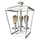 Ver imagem 5 de Luminaria De Ferro Estilo Lampião Decorativo para Área Gourmet Libertas Rosas Artesanato Branco