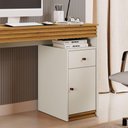 Ver imagem 4 de Mesa de Estudo Sevilha com Gaveta 120 cm Off White/Naturalle - Mavaular