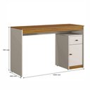 Ver imagem 6 de Mesa de Estudo Sevilha com Gaveta 120 cm Off White/Naturalle - Mavaular