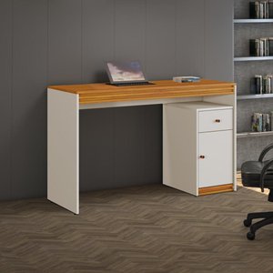 Mesa de Estudo Sevilha Cor:off White/naturalle