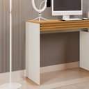 Ver imagem 3 de Mesa de Estudo Sevilha com Gaveta 120 cm Off White/Naturalle - Mavaular