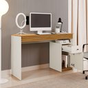 Ver imagem 2 de Mesa de Estudo Sevilha com Gaveta 120 cm Off White/Naturalle - Mavaular