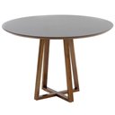 Ver imagem 3 de Mesa de Jantar Redonda Lara Premium 120cm em Madeira Maciça e MDF - Preto