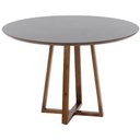 Ver imagem 1 de Mesa de Jantar Redonda Lara Premium 120cm em Madeira Maciça e MDF - Preto