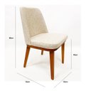 Ver imagem 2 de Cadeira Jantar modelo Gold Tecido Linho madeira nobre maciça Kit 3 Peças