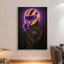 Ver imagem 2 de Quadro Decorativo Piloto Número 1 Neon Roxo