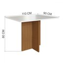 Ver imagem 3 de Mesa de Jantar 2 Lugares Florida 10083.6 Tecido Grafite - Indekes