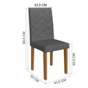 Ver imagem 4 de Mesa de Jantar 2 Lugares Florida 10083.6 Tecido Grafite - Indekes