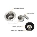 Ver imagem 5 de Cuba de Embutir Basic 62x43cm Inox Acetinado com Válvula 4.1/2 e Acessórios