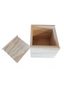 Ver imagem 2 de Caixa de Madeira Quadrada 15x15 com Tampa Linha Olivia Decoração e Organização