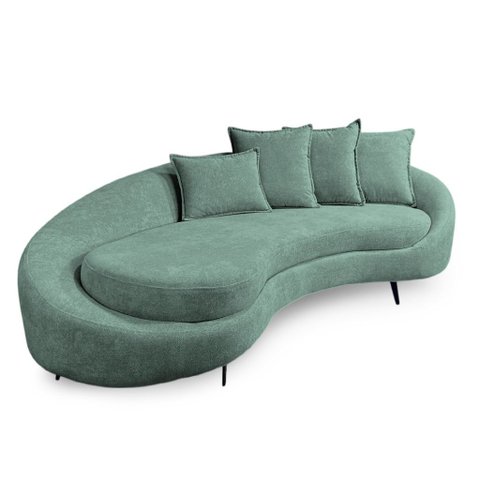 Sofá 3 Lugares 2,30m Living Orgânico Medelim - Élpis Móveis - Boucle Erva Doce