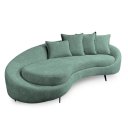 Ver imagem 1 de Sofá 3 Lugares 2,30m Living Orgânico Medelim - Élpis Móveis - Boucle Erva Doce