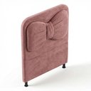 Ver imagem 1 de Cabeceira Estofada Cama Box Solteirão Infantil Juvenil Laço 100cm Orgânica Bouclê Rosê - Desk Design