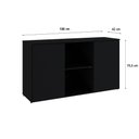Ver imagem 6 de Armário Baixo com 02 Portas e Nicho 75x135x42cm Wlab135 Preto Tx