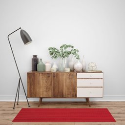 Passadeira Emborrachada Antiderrapante 2m X 45cm Vermelho - 3