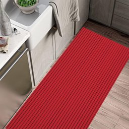 Passadeira Emborrachada Antiderrapante 2m X 45cm Vermelho - 2