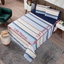 Ver imagem 4 de Jogo Lençol Casal Micropercal 457208/azul 04 Peças