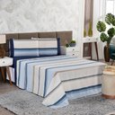 Ver imagem 1 de Jogo Lençol Casal Micropercal 457208/azul 04 Peças