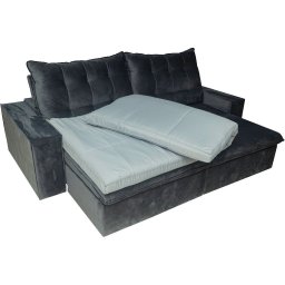 Pillow Top para Sofá Reclinável 10cm 1200g/m² 220x100cm Cinza - 3