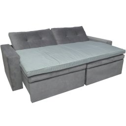 Pillow Top para Sofá Reclinável 10cm 1200g/m² 220x100cm Cinza - 1